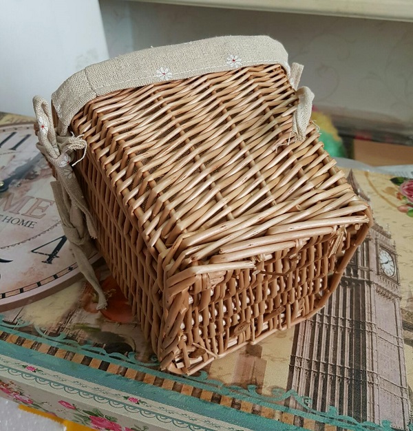 Giỏ mây bọc vải